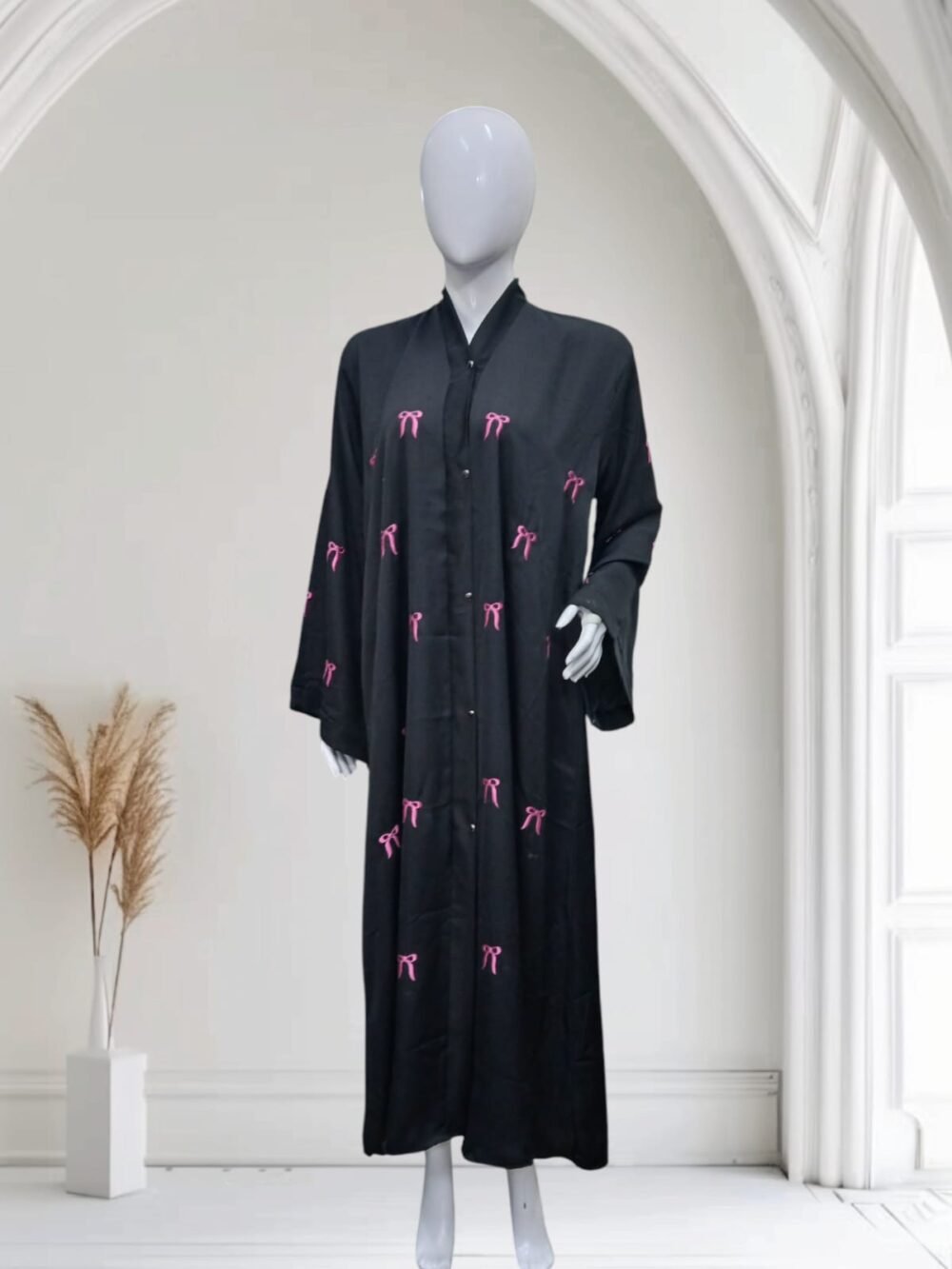 BOW Embroidered Abaya